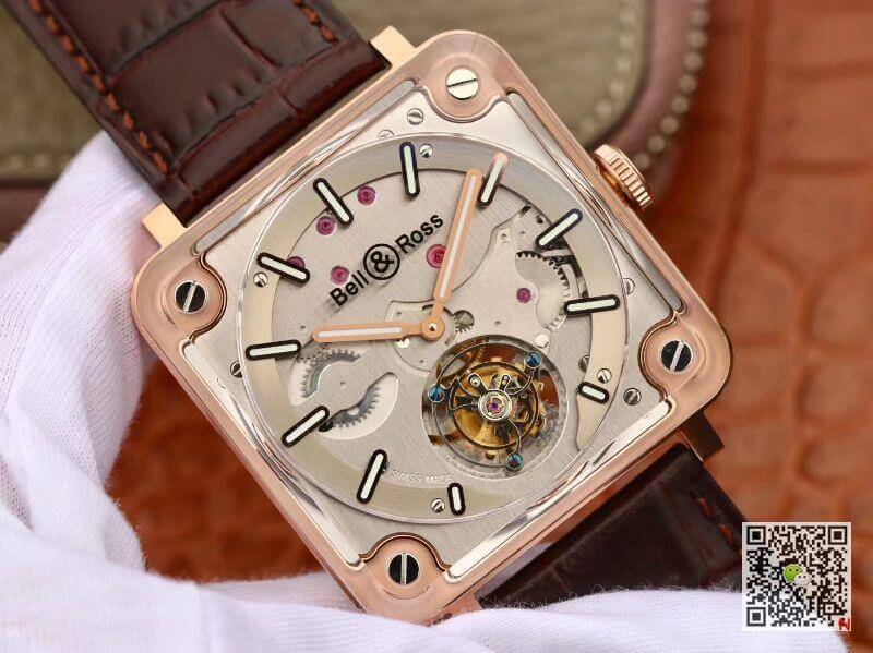 Replica Bell   Ross BR-X2 Tourbillon 18K Rosegold Case Mechanical Watches 1:1 Best Edition Swiss ETA380 Tourbillon Movement