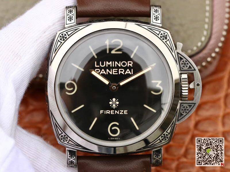 Pa*e*a1 Replica Luminor 1950 PAM00972 Firenze 3 Days Acciaio 1:1 Best Edition Swiss Manual Winding Movement Black Dial