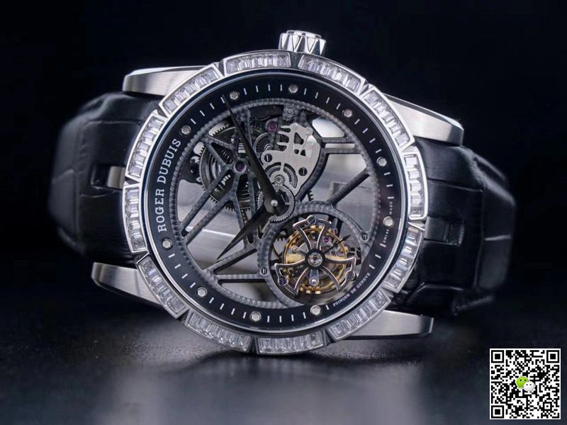 Replica Roger Dubuis Excalibur RDDBEX0393 1:1 Best Edition JB Factory Tourbillon V3 D1am0nd Swiss RD505SQ