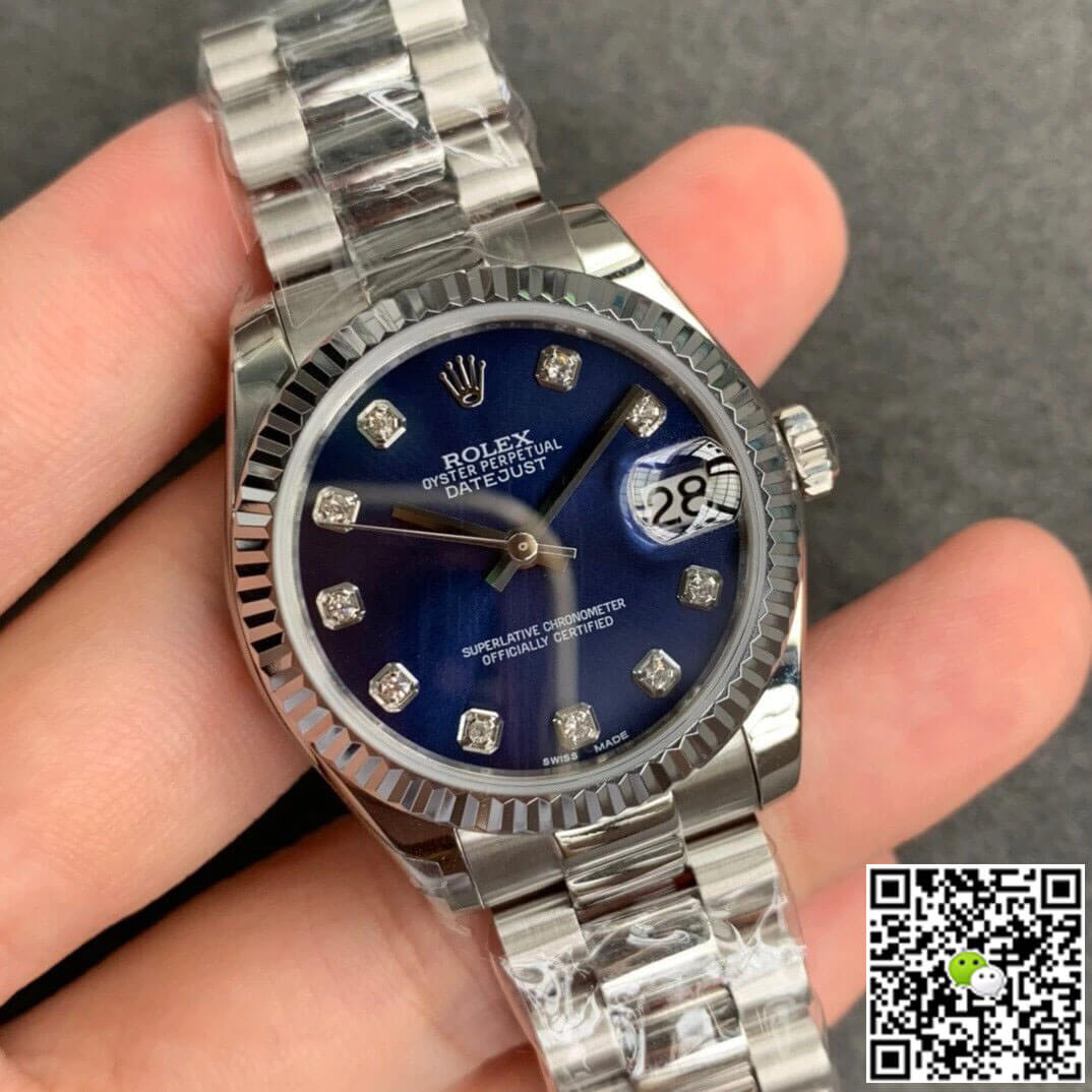 Replica R01ex Datejust 31MM 1:1 Best Edition GS Factory Blue Dial