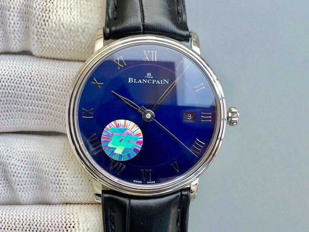 Replica Blancpain Villeret 6551-1127-55B 1:1 Best Edition ZF Factory Blue Dial