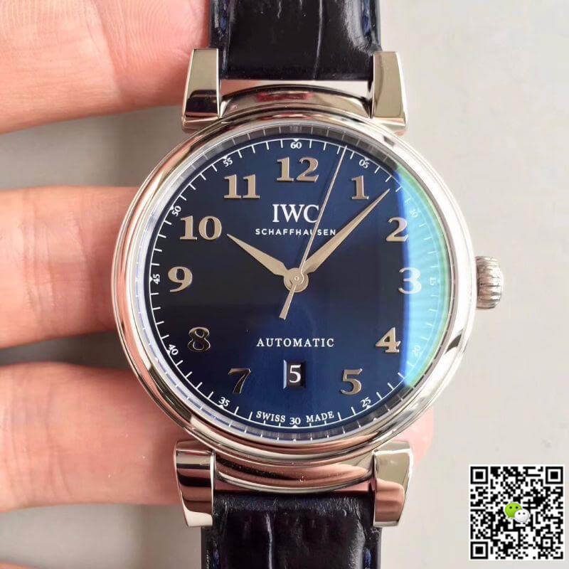 Replica IWC Da Vinci IW356605 MKS Factory 1:1 Best Edition Swiss ETA2892 Blue Dial With Silver Markers