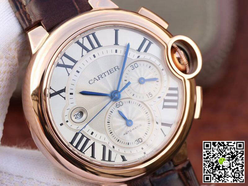 Replica Ballon Bleu De Ca*t1er W6920074 ZF Factory Men Watches 1:1 Best Edition Swiss ETA7750 White Textured Dial