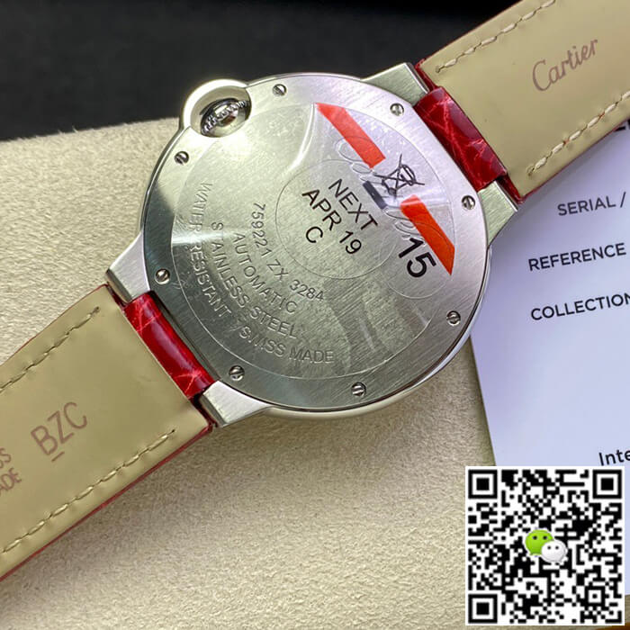 Replica Ballon Bleu De Ca*t1er 33MM 1:1 Best Edition Red Dial