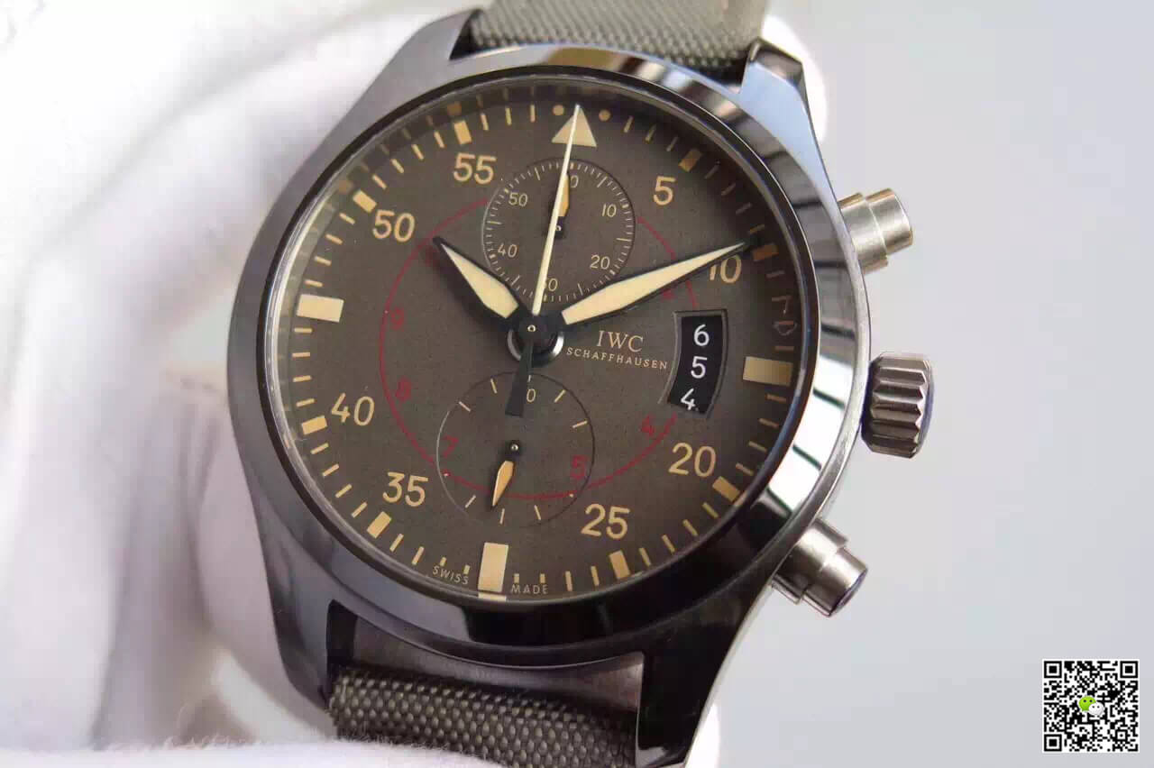 Replica IWC Pilot IW388002 1:1 Best Edition V6 Factory Ceramics Charcoal Gray Dial