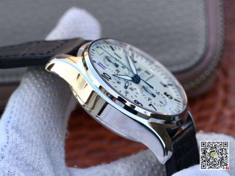 Replica IWC Pilot Chronograph IW377725 ZF Factory 1:1 Best Edition Swiss ETA7750 Leather Watch Strap