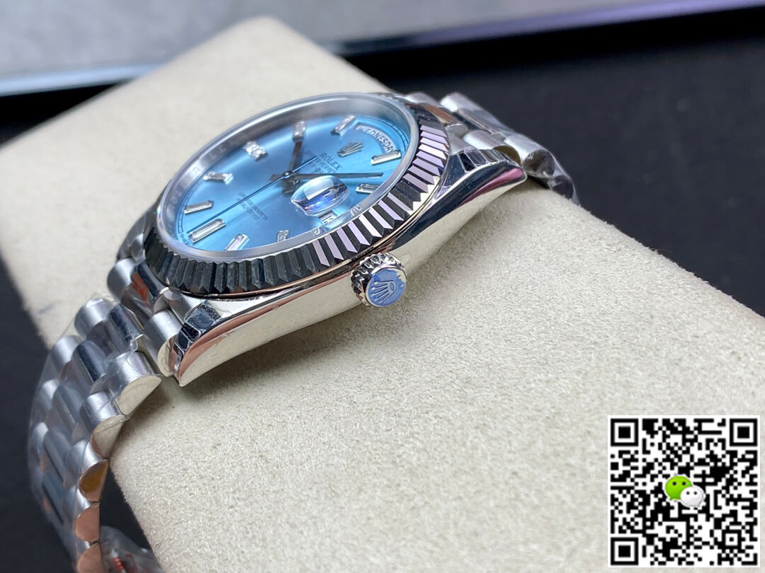 Replica R01ex Day Date M228236-0006 1:1 Best Edition EW Factory Ice Blue Dial