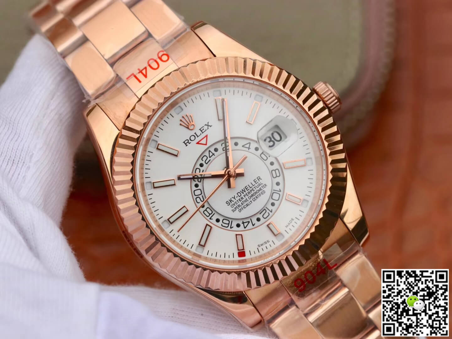 Replica R01ex Sky Dweller M326935-0005 1:1 Best Edition Noob Factory White Dial