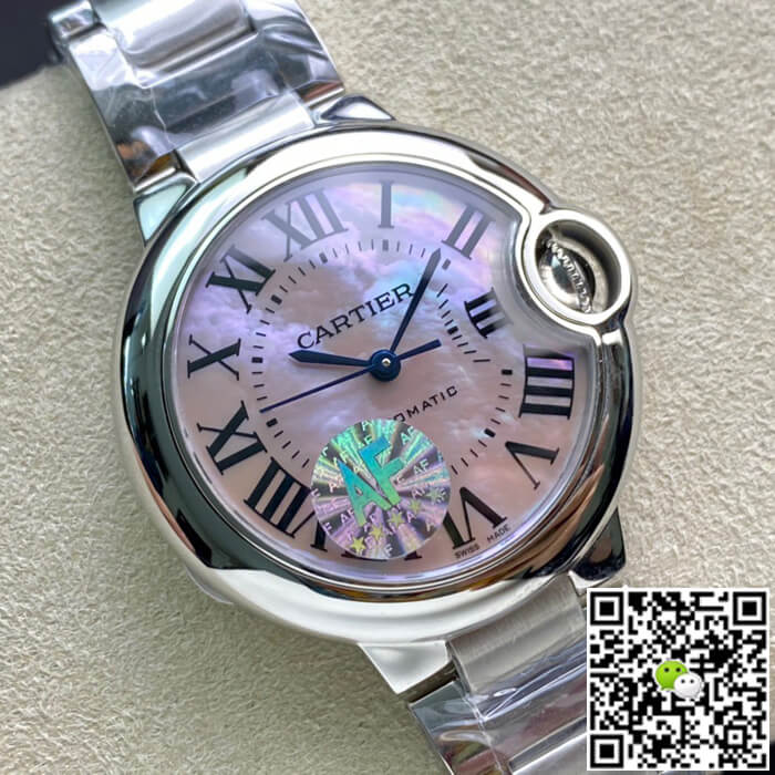 Replica Ballon Bleu De Ca*t1er 33MM 1:1 Best Edition AF Factory Mother-of-pearl Dial