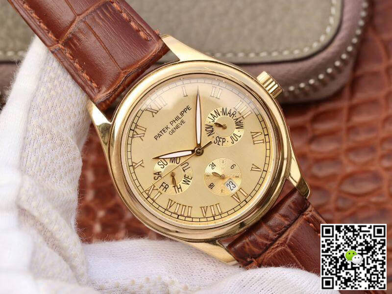 Replica Pat*k Phi1i*pe Complications Annual Calendar 1:1 Best Edition Swiss ETA315SQA Gold Dial