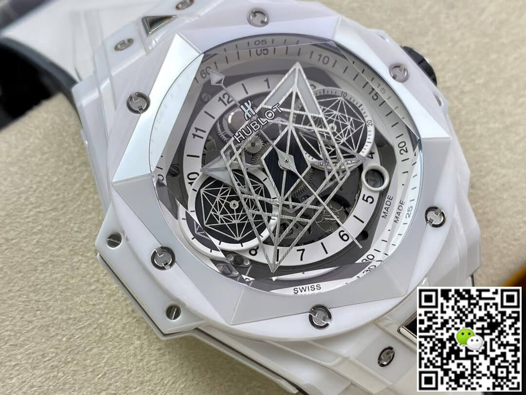 Replica Hublot Big Bang Sang Bleu II 418.HX.2001.RX.MXM21 1:1 Best Edition BB Factory White Ceramics