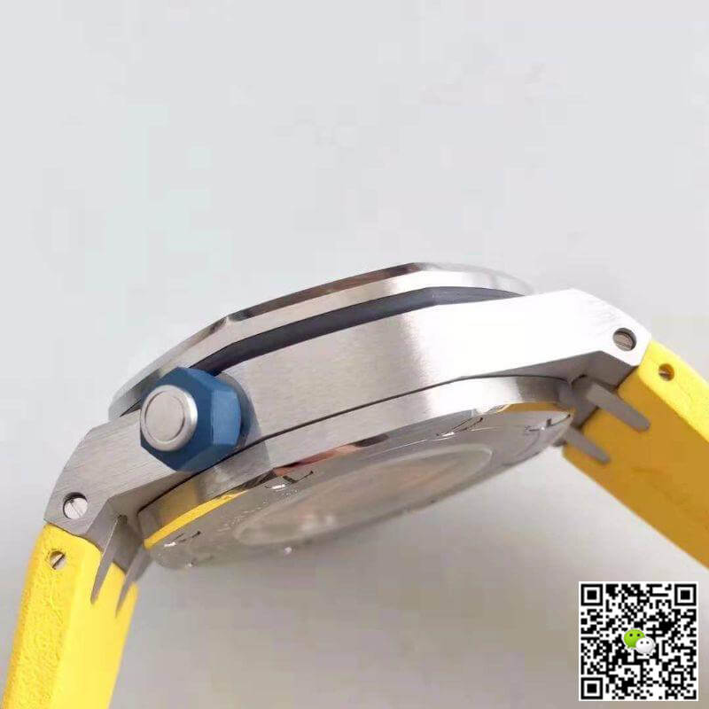 Replica Audemars P1g*et Royal Oak Offshore Diver 15710ST.OO.A051CA.01 JF Factory 1:1 Best Edition Swiss ETA3120 Yellow Textured Dial