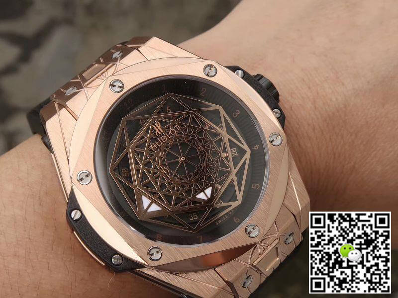Replica Hublot Big Bang Sang Bleu King Gold 415.OX.1118.VR.MXM17 TMF Factory Mechanical Watches 1:1 Best Edition Swiss ETA1213