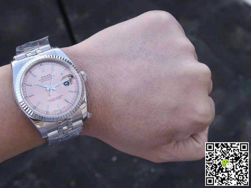 R01ex Dupe Datejust 36mm 116234-0090 1:1 Best Edition Swiss ETA3135 Rosegold Dial
