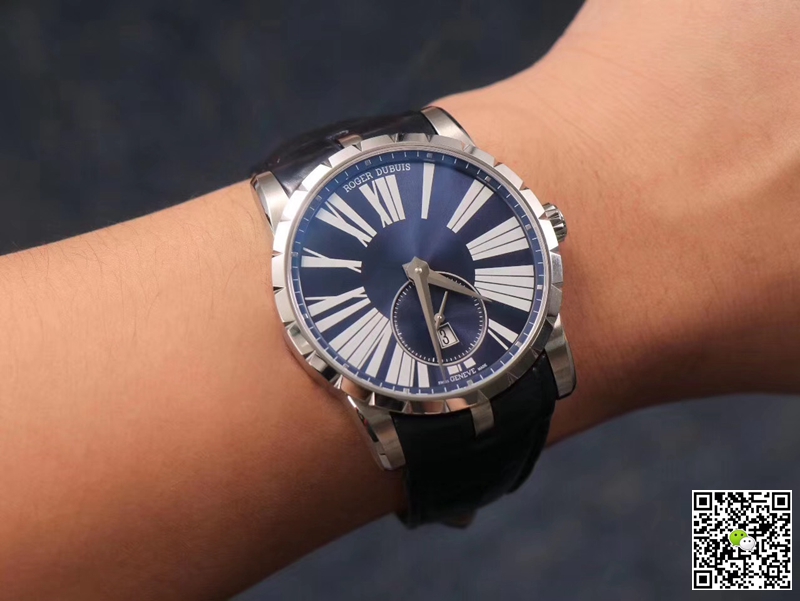 Replica Roger Dubuis Excalibur DBEX0535 1:1 Best Edition PF Factory Blue Dial Swiss ETA9015