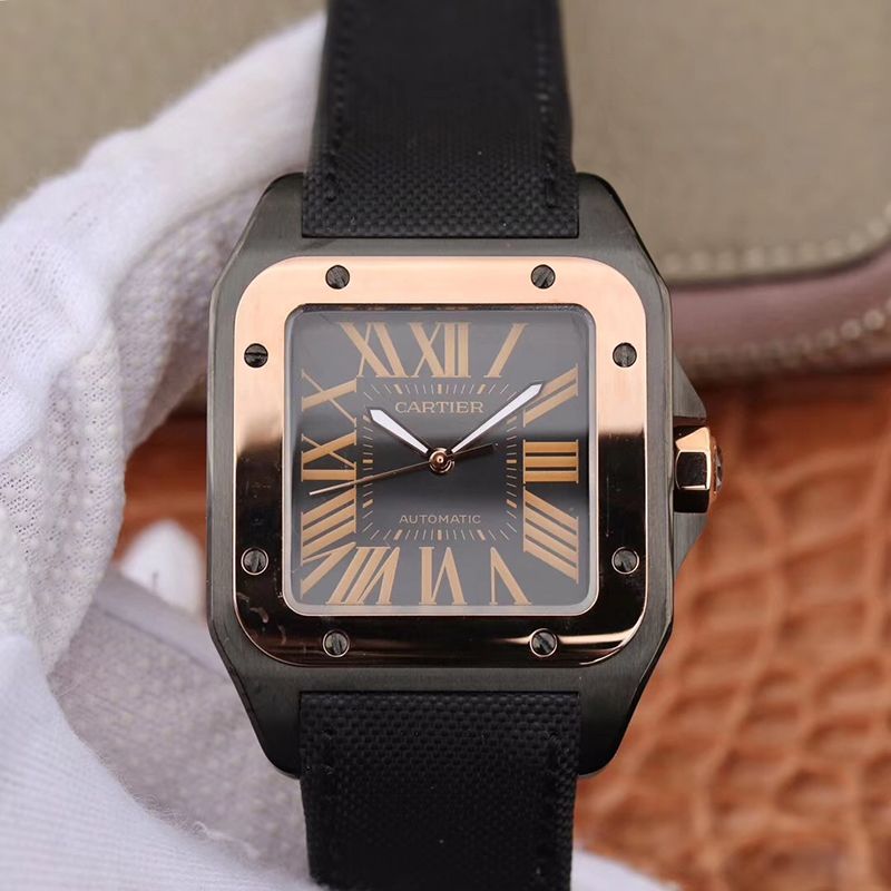 Ca*t1er Watch Rep De Santos 100th Anniversary W2020009 38mm RB Factory 18K Rose Gold