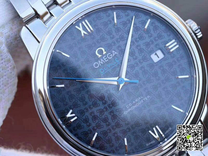 Replica 0me*ga De Ville Prestige 424.10.40.20.03.003 1:1 Best Edition Swiss ETA2892 Blue Textured Dial