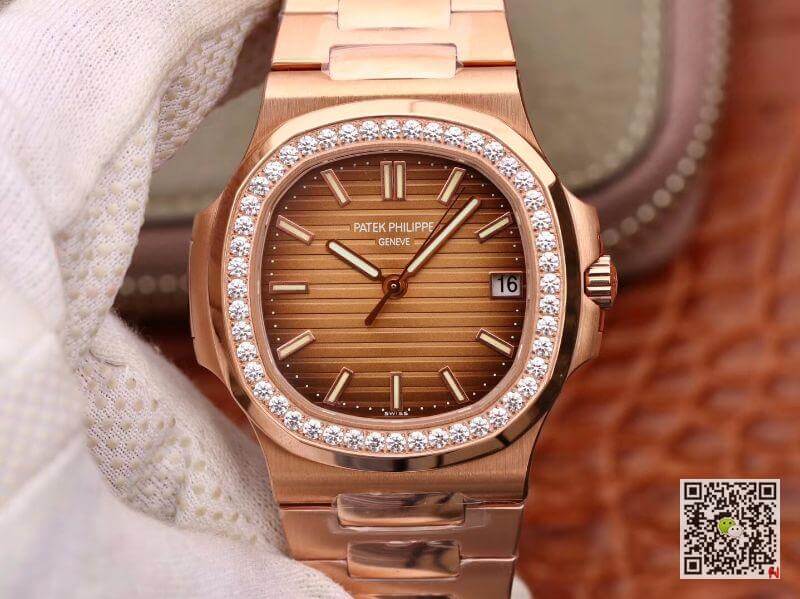 Replica Pat*k Phi1i*pe Nautilus 5711 PF factory V2 Men Watches 1:1 Best Edition Swiss ETA324 Rose gold dial
