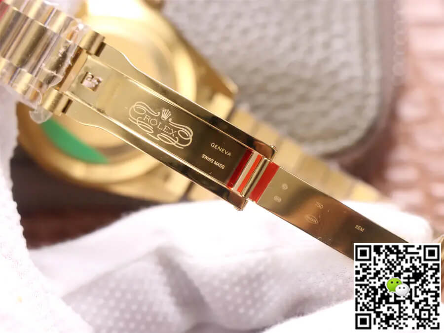 Replica R01ex Day Date 40MM 1:1 Best Edition EW Factory Yellow Gold Black Dial