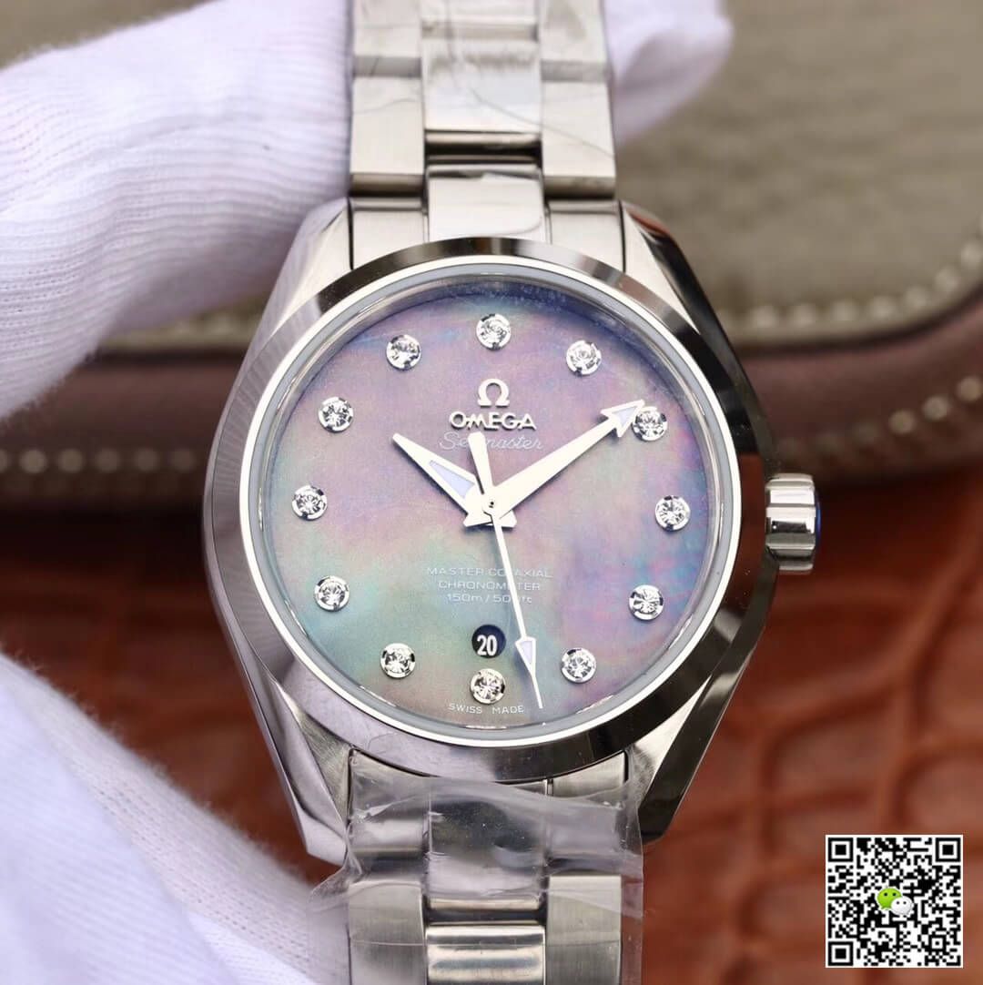 Replica 0me*ga Seamaster 231.10.34.20.57.001 Aqua Terra 150M 1:1 Best Edition 3S Factory Fritillaria D1am0nd Dial