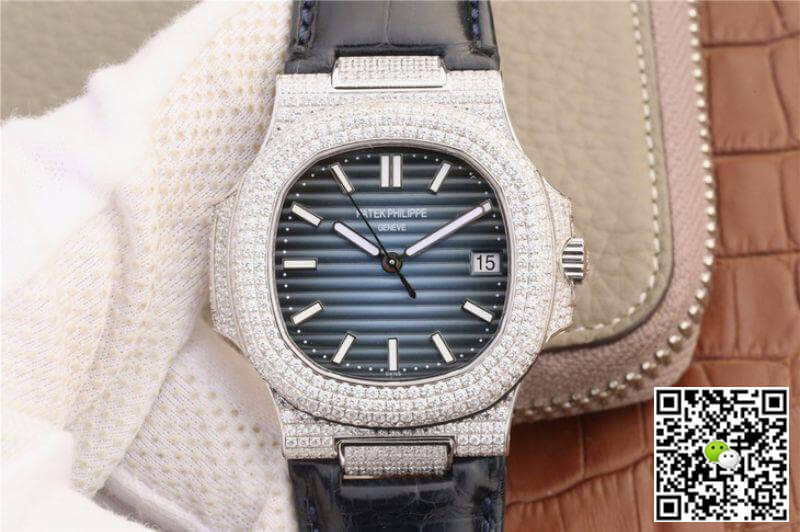 Replica Pat*k Phi1i*pe Nautilus 5719/1G-001 KM Factory 1:1 Best Edition Swiss ETA324 Blue Dial