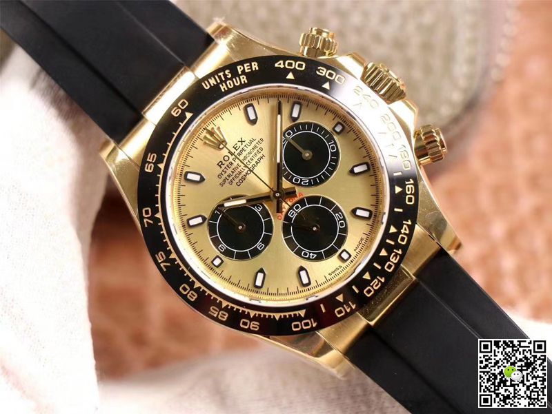 R01ex Daytona Replica M116518LN-0048 1:1 Best Edition Noob Factory Champagne Dial Swiss ETA4130