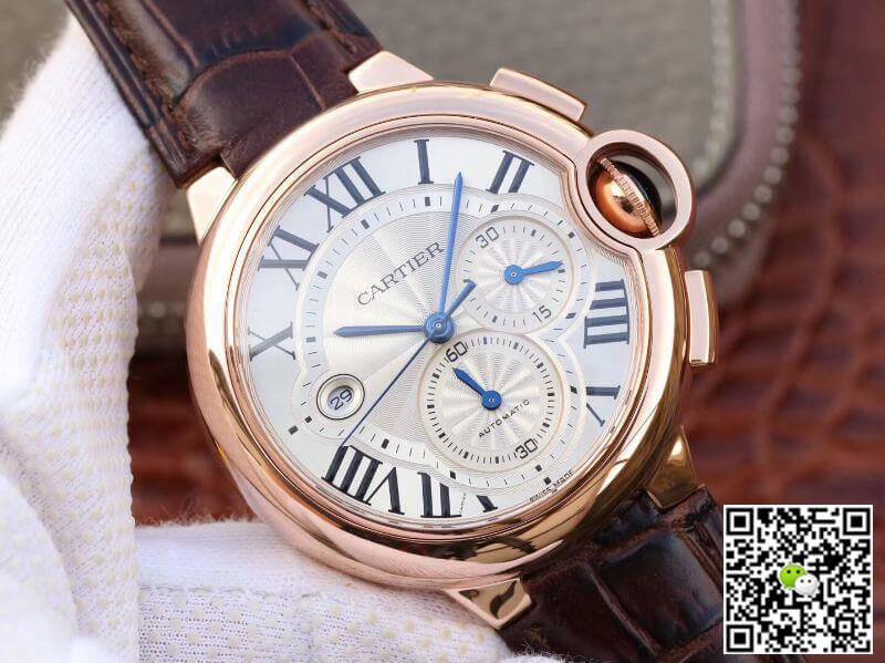 Replica Ballon Bleu De Ca*t1er W6920074 ZF Factory Men Watches 1:1 Best Edition Swiss ETA7750 White Textured Dial