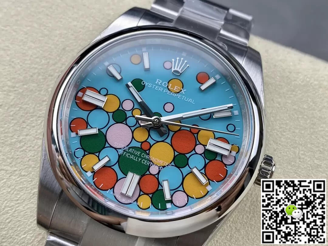 Replica R01ex Oyster Perpetual M124300-0008 41MM 1:1 Best Edition EW Factory Turquoise Blue Dial