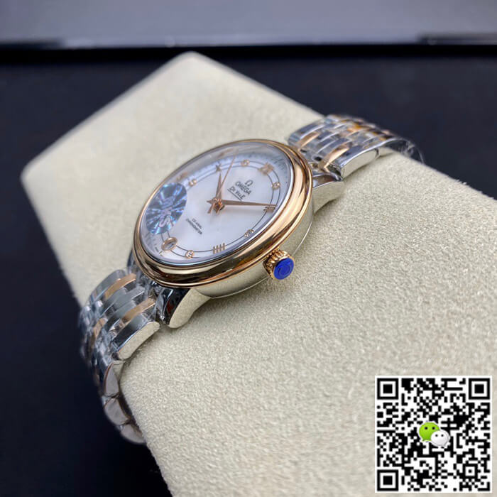 Replica 0me*ga De Ville 1:1 Best Edition MKS Factory Rose Gold D1am0nd Dial