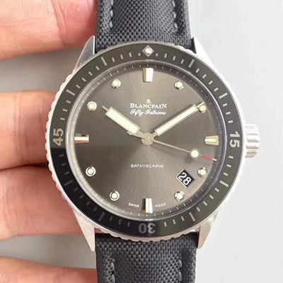 Replica Blancpain Fifty Fathoms Bathyscaphe 5000-1110-B52A ZF Factory 1:1 Best Edition Swiss ETA1315