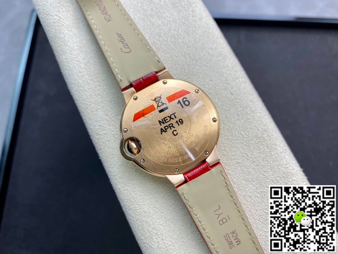 Replica Ballon Bleu De Ca*t1er 33MM WJBB0033 1:1 Best Edition 3K Factory Red Strap