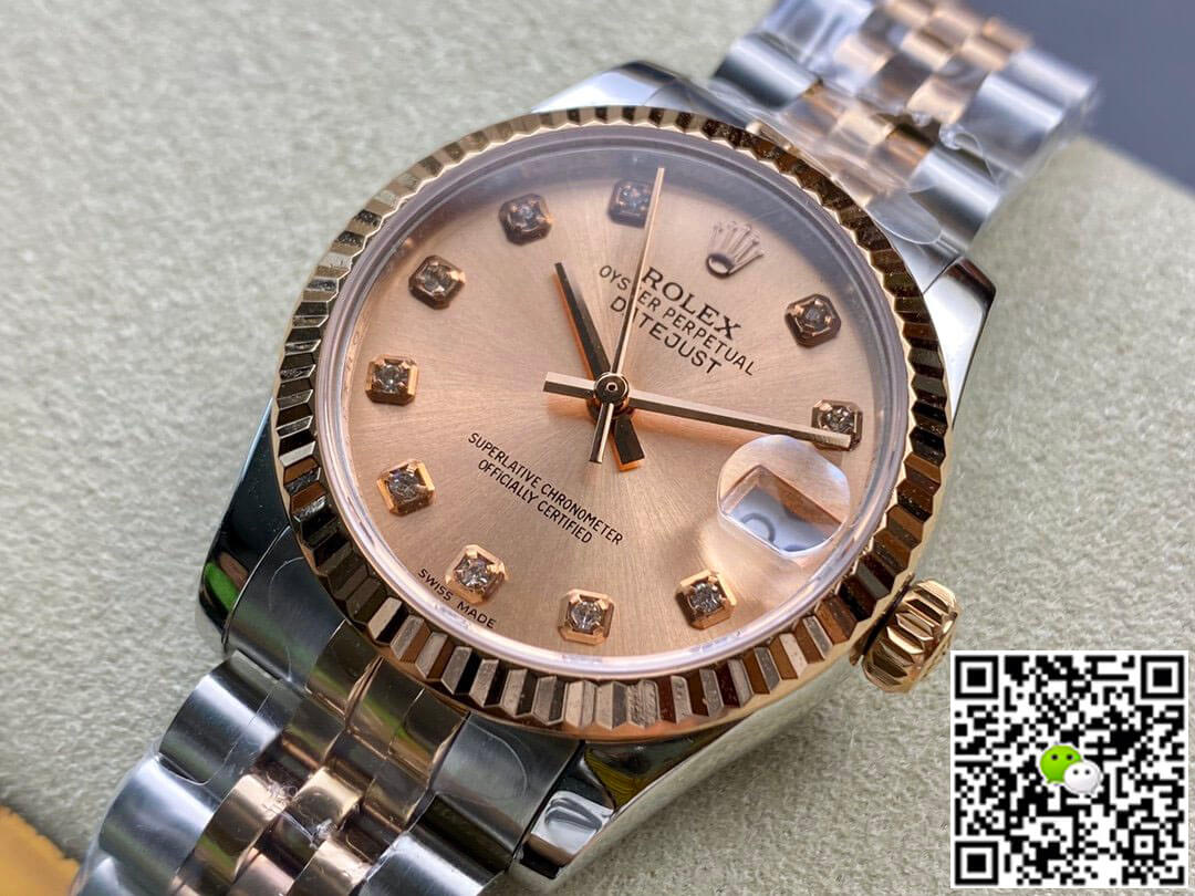 Replica R01ex Datejust M278271-0024 31MM 1:1 Best Edition EW Factory Rose Gold Dial