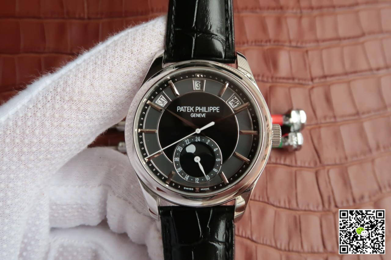 Replica Pat*k Phi1i*pe Grand Complications 5205R-001 1:1 Best Edition KM Factory Cowhide Strap