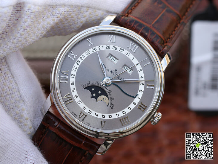 Replica Blancpain Villeret 6654-1113-55B 1:1 Best Edition OM Factory V2 Grey Dial