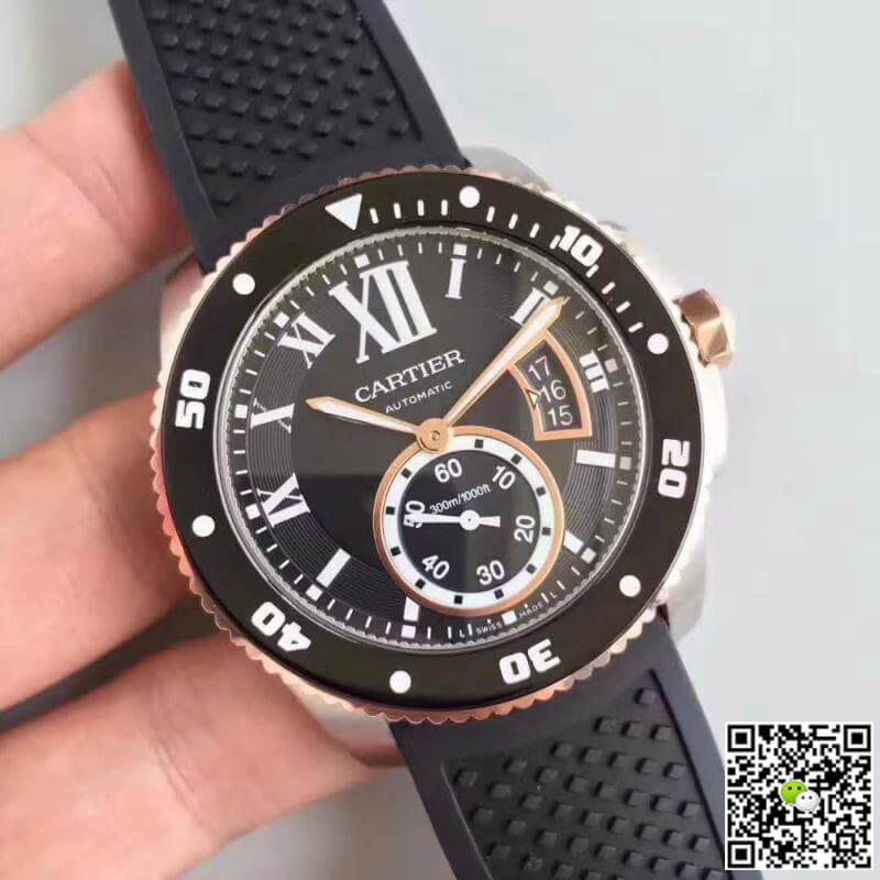 Replica Calibre De Ca*t1er Diver CRW7100055 JF Factory 1:1 Best Edition Swiss ETA9015