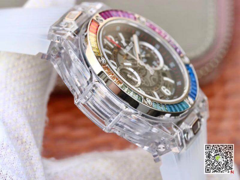 Replica Hublot Big Bang Unico 411.JX.4802.RT Mechanical Watches 1:1 Best Edition Swiss ETA1242 Rubber Strap