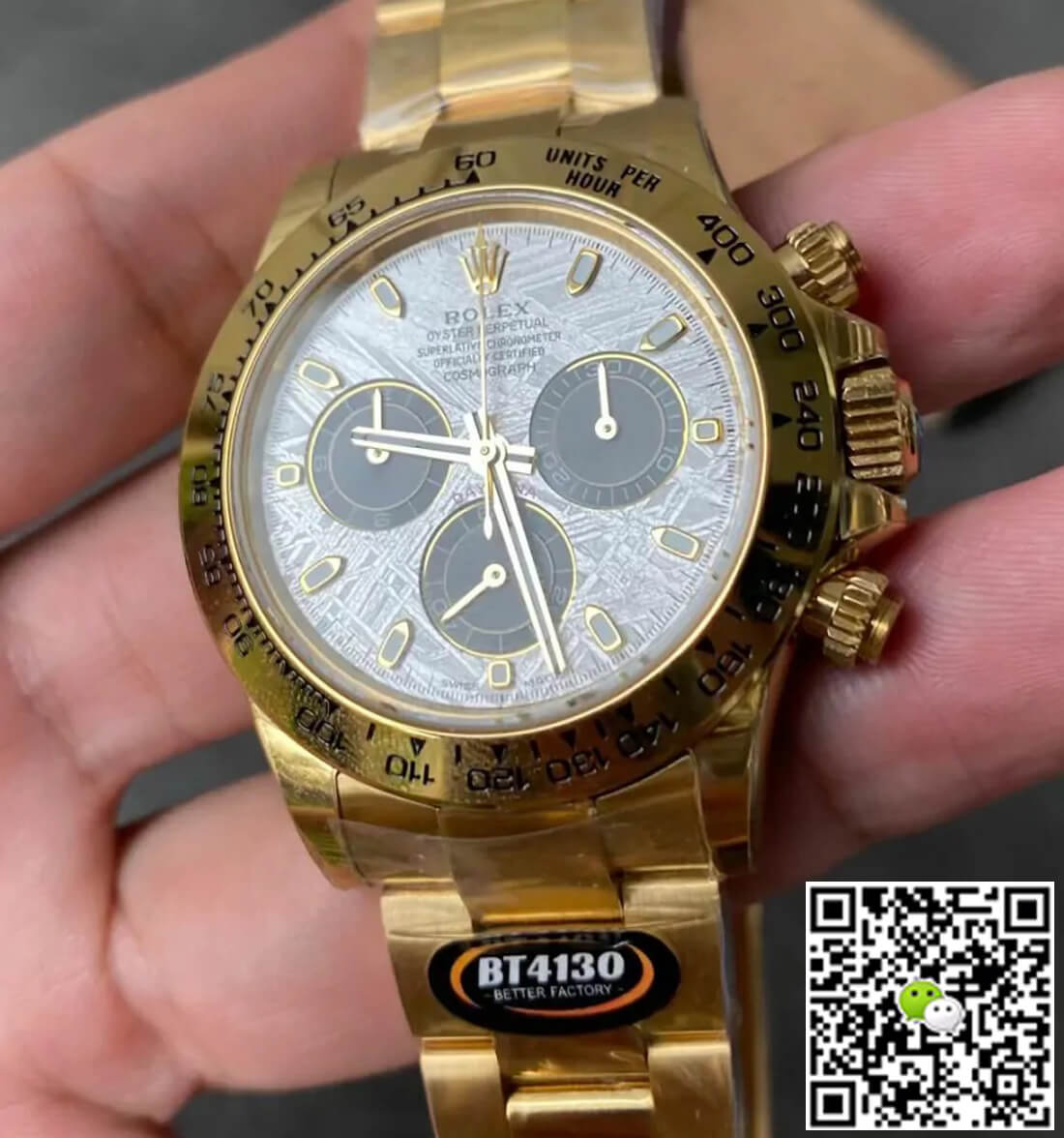 Replica R01ex Daytona M116508-0015 1:1 Best Edition BT Factory Meteorite Dial
