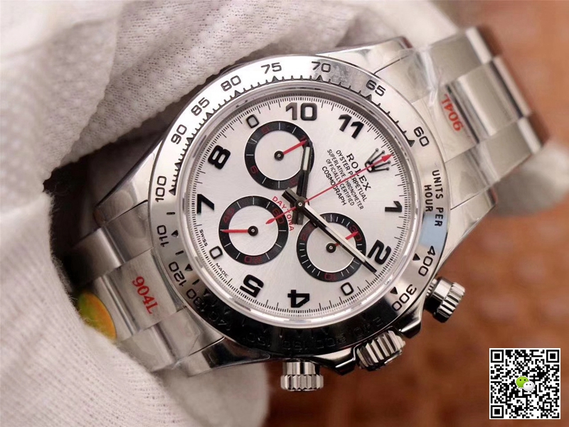 R01ex Daytona Replica Cosmograph 116509-78599 1:1 Best Edition Noob Factory White Dial Swiss ETA4130