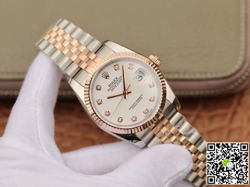 Replica R01ex Date-Just 36mm Stainless Steel Two Tone 1:1 Best Edition 18K Gold Wrapped Swiss ETA3135