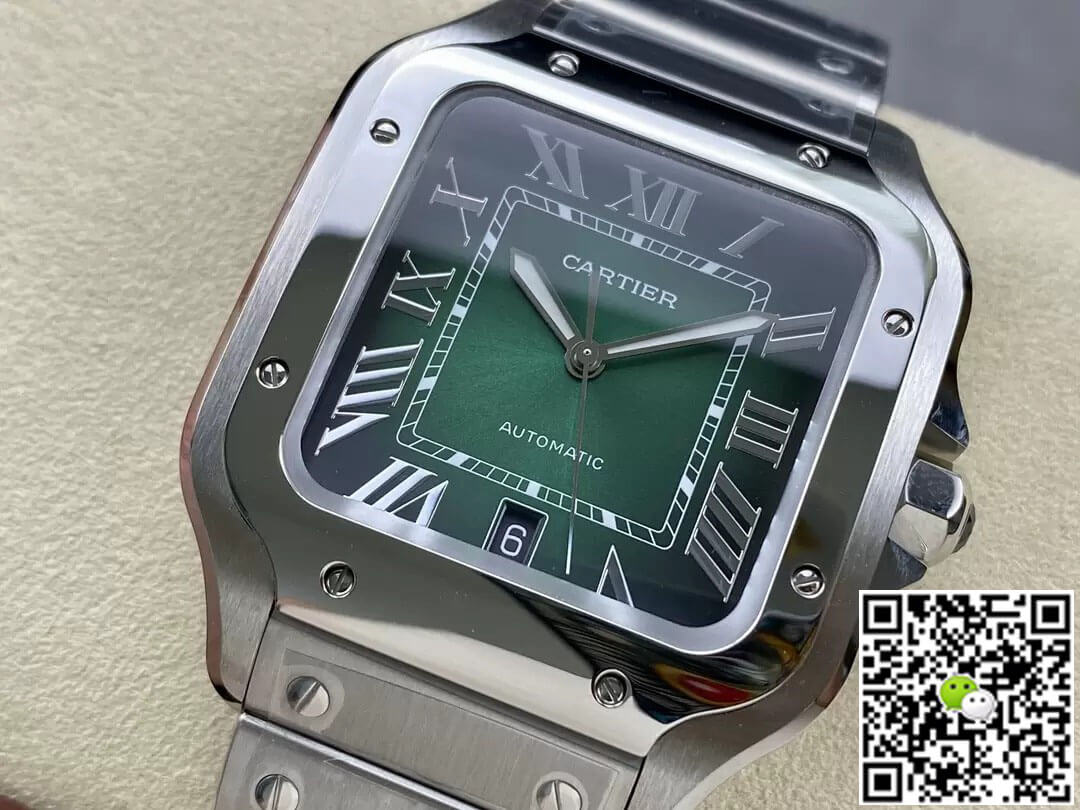 Replica Ca*t1er De Santos WSSA0062 1:1 Best Edition BV Factory Green Dial