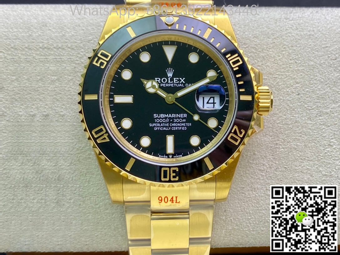 Replica R01ex Submariner M126618LN-0002 41MM 1:1 Best Edition VS Factory Yellow Gold