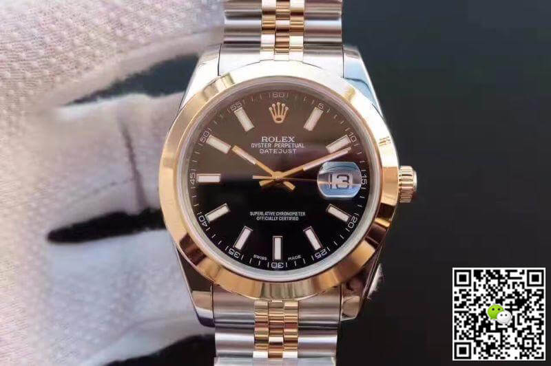 R01ex Dupe Datejust 41mm 126303 Black Dial 1:1 Best Edition Swiss ETA3255 Gold Wrapped