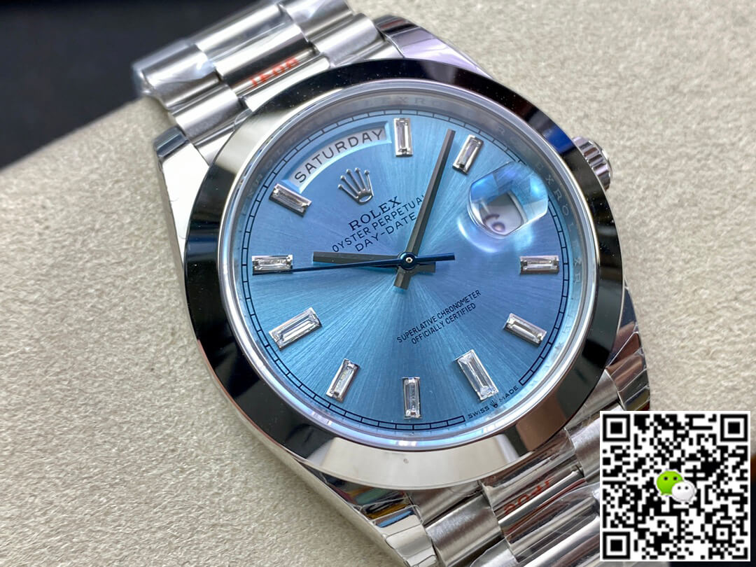 Replica R01ex Day Date 228206 1:1 Best Edition EW Factory Ice Blue Dial
