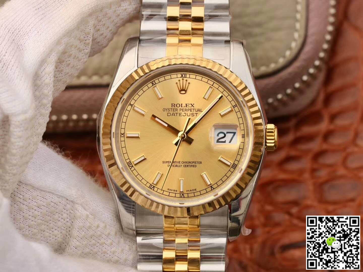 R01ex Dupe Datejust II 116333 1:1 Best Edition Swiss ETA3135 Champagne Dial
