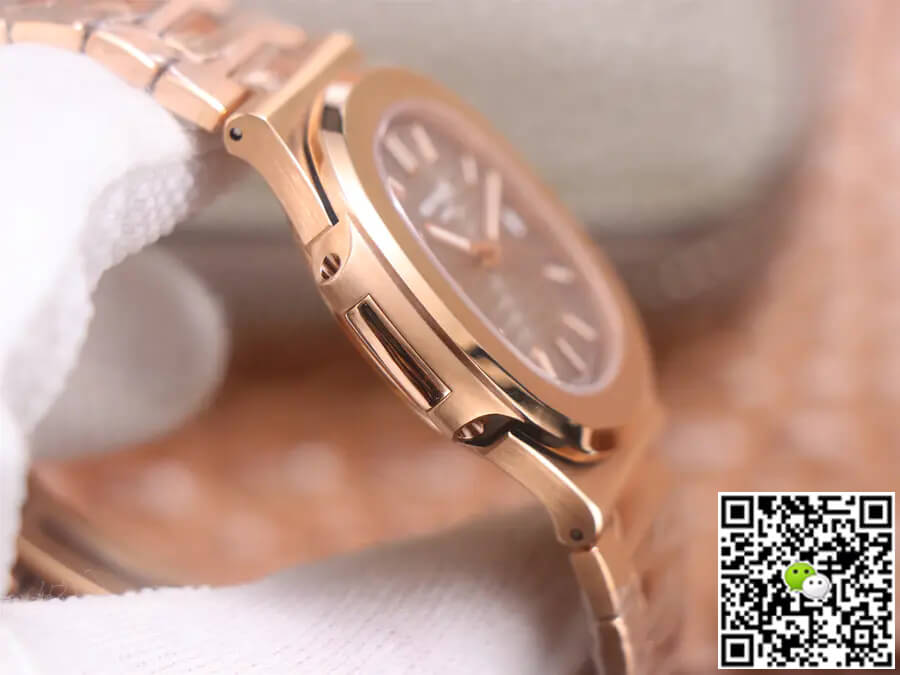 Replica Pat*k Phi1i*pe Nautilus 5711/1R-001 1:1 Best Edition PPF Factory V4 Rose Gold Brown Dial Swiss ETA324