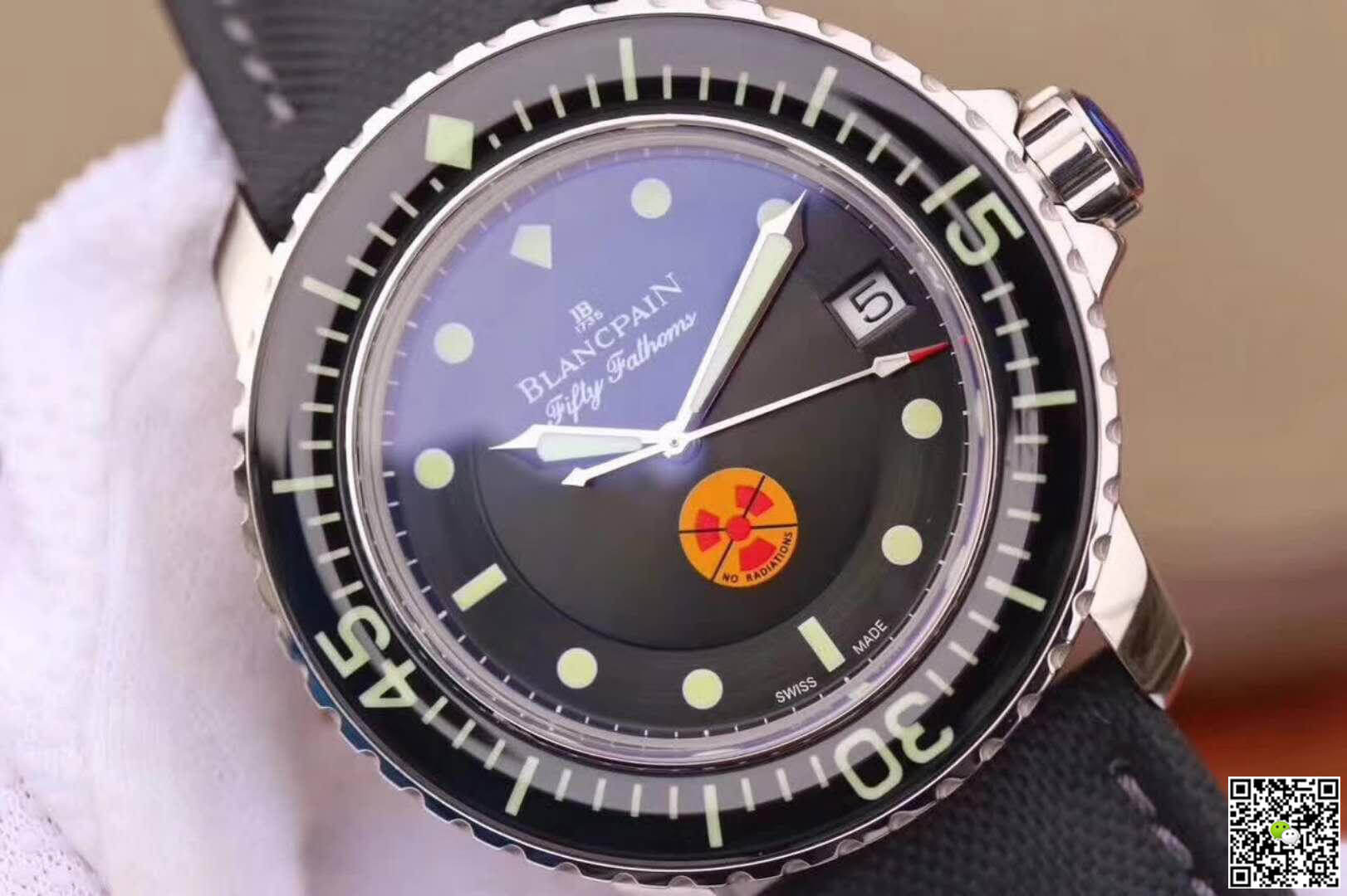 Replica Blancpain Fifty Fathoms 5015B-1130-52 ZF Factory 1:1 Best Edition Swiss ETA2836-2 S*perlumed Correct Textured Black Dial