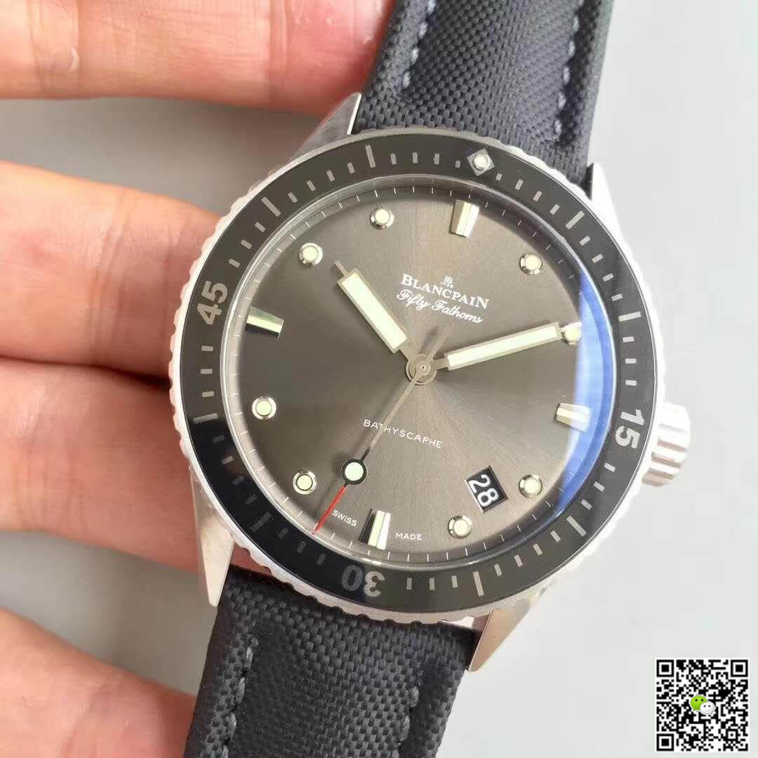 Replica Blancpain Fifty Fathoms Bathyscaphe 5000-1110-B52A ZF Factory 1:1 Best Edition Swiss ETA1315