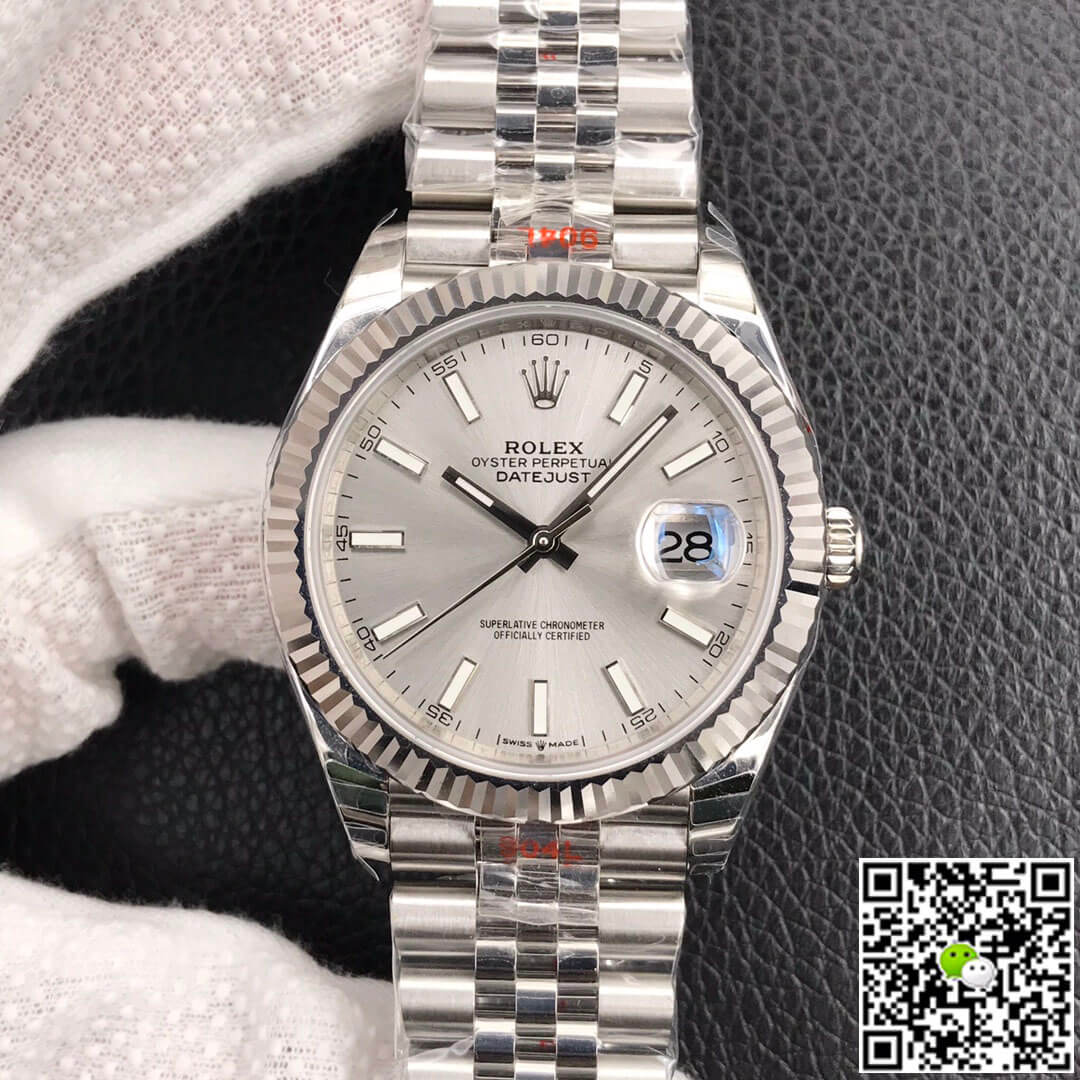 Replica R01ex Datejust M126334-0004 1:1 Best Edition EW Factory Silver Grey Dial