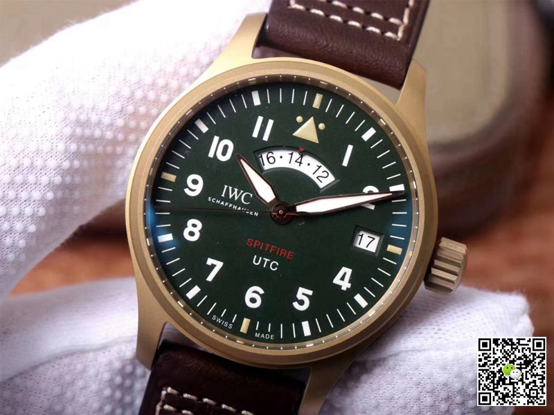 Replica IWC Pilot Spitfire IW327101 1:1 Best Edition ZF Factory Green Dial Swiss ETA82710