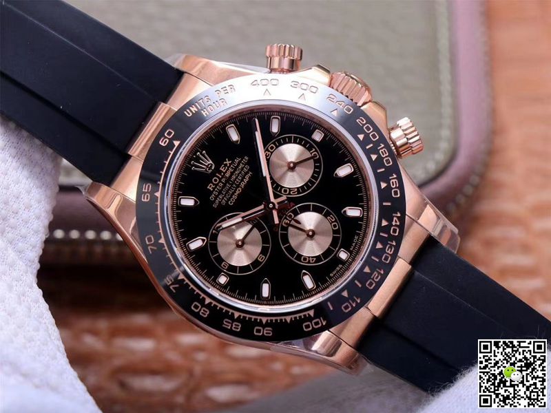 R01ex Daytona Replica M116515LN-0017 1:1 Best Edition Noob Factory Black Dial Swiss ETA4130